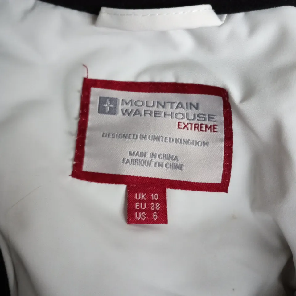MOUNTAIN WAREHOUSE EXTREME HOODED JACKET – WOMEN'S, WHITE/BLACK, UK 10 (EU 38)