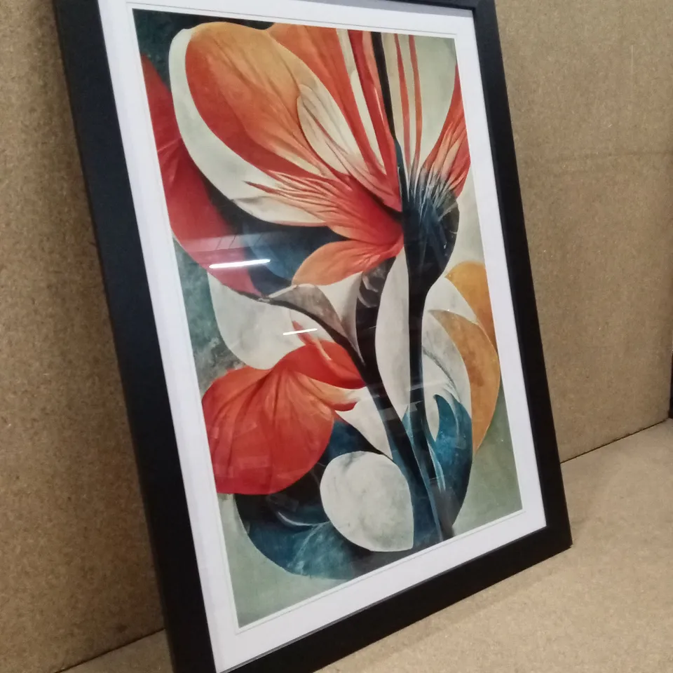 FLOWERS ABSTRACT NO.3 - SINGLE PICTURE FRAME PRINT