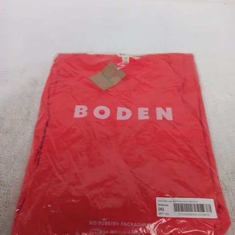 BODEN MIA V-NECK JERSEY MIDI DRESS – RED, UK 14 (14R)