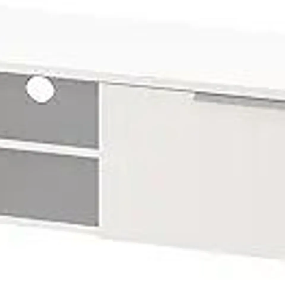 BOXED TVILUM MATCH TV STAND - WHITE HIGH GLOSS (1 BOX)