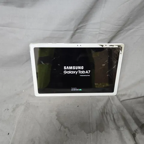 SAMSUNG GALAXY TAB A7 ANDROID TABLET – CRACKED SCREEN. POWERS ON