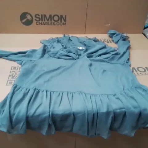 BOXED BRAND NEW APPROXIMATELY 11 SIMPLY BE RUFFLE BLOUSE TEAL SIZE 20