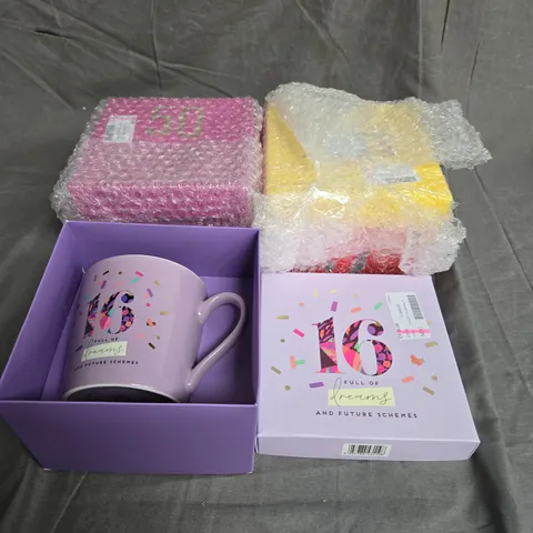 BOX OF APPROXIMATELY 8 ASSORTED BOXED GIFT MUGS - COLLECTION ONLY