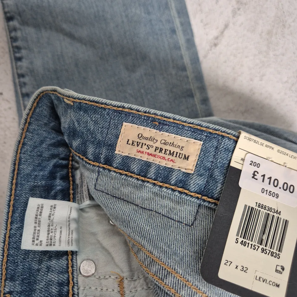 LEVI'S PREMIUM 724 HIGH RISE STRAIGHT JEANS - 27X32