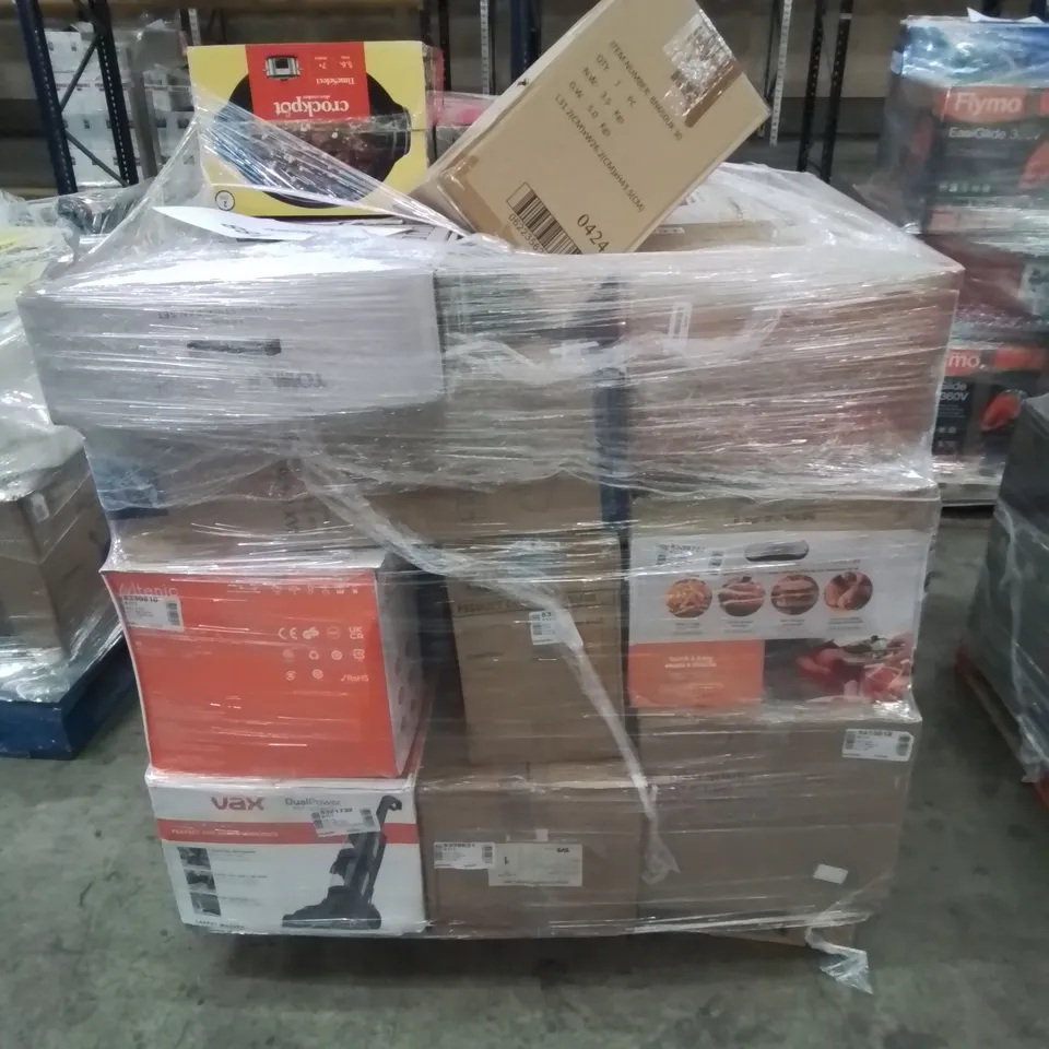 PALLET OF APPROXIMATELY 23 UNPROCESSED RAW RETURN HOUSEHOLD AND ELECTRICAL GOODS TO INCLUDE;