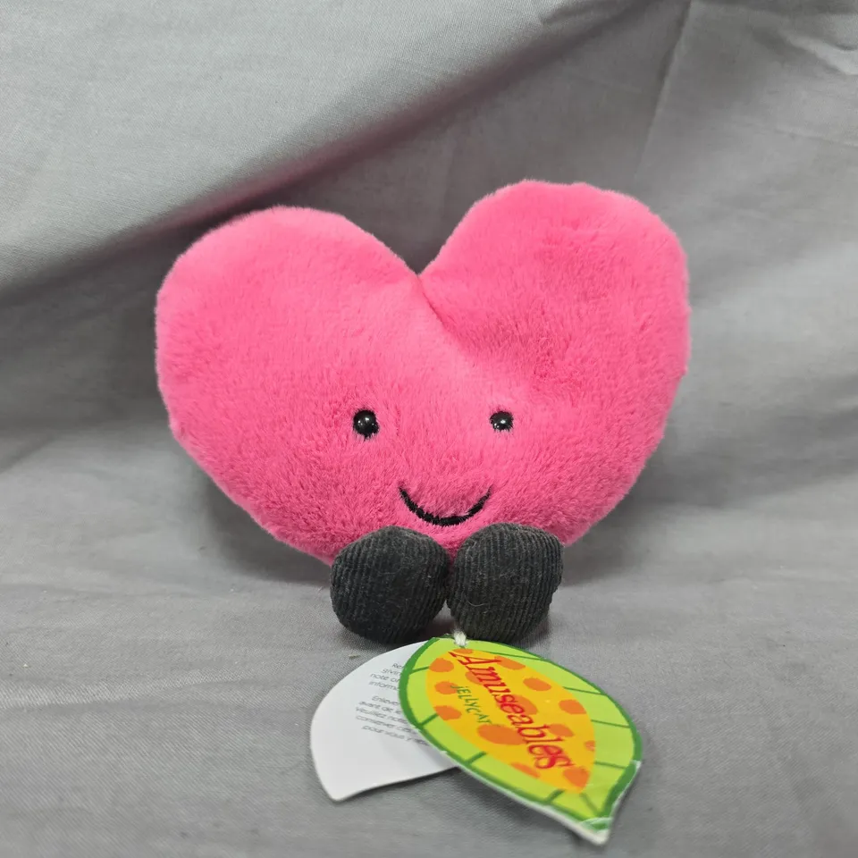 JELLYCAT I AM AMUSEABLE HOT PINK HEART SOFT PLUSH TOY
