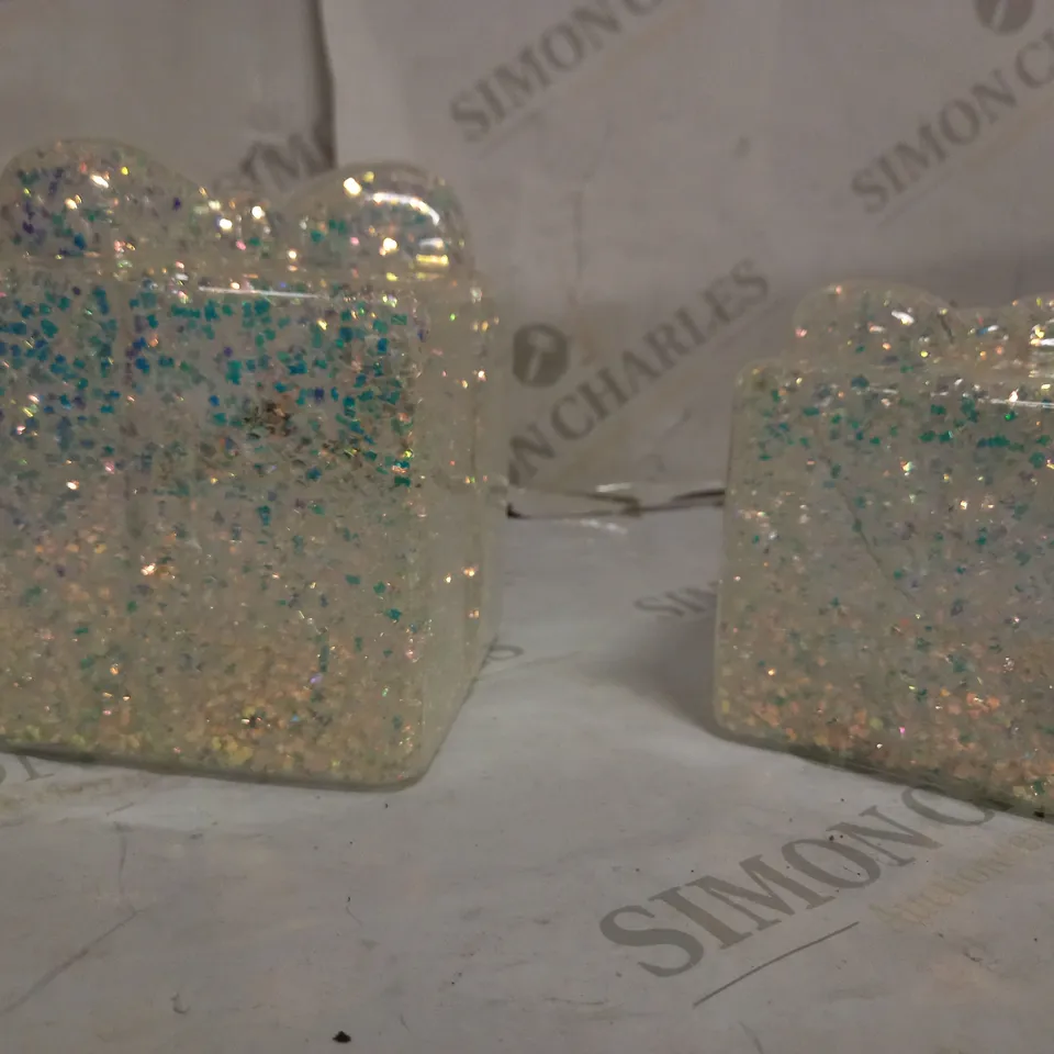 SET OF BATTERY OPERATED GLITTER BOXES RRP £17.99