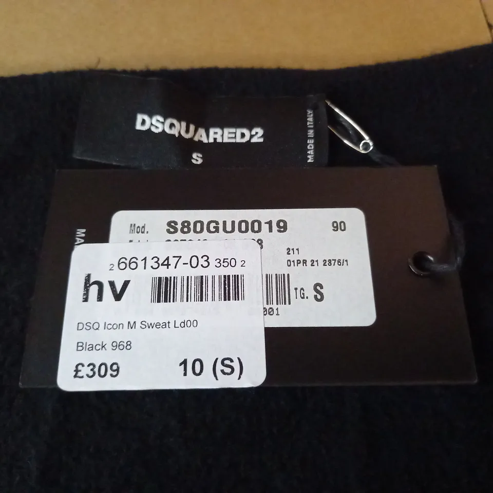 DSQUARED2 ICON SWEATSHIRT IN BLACK - 10 (S)