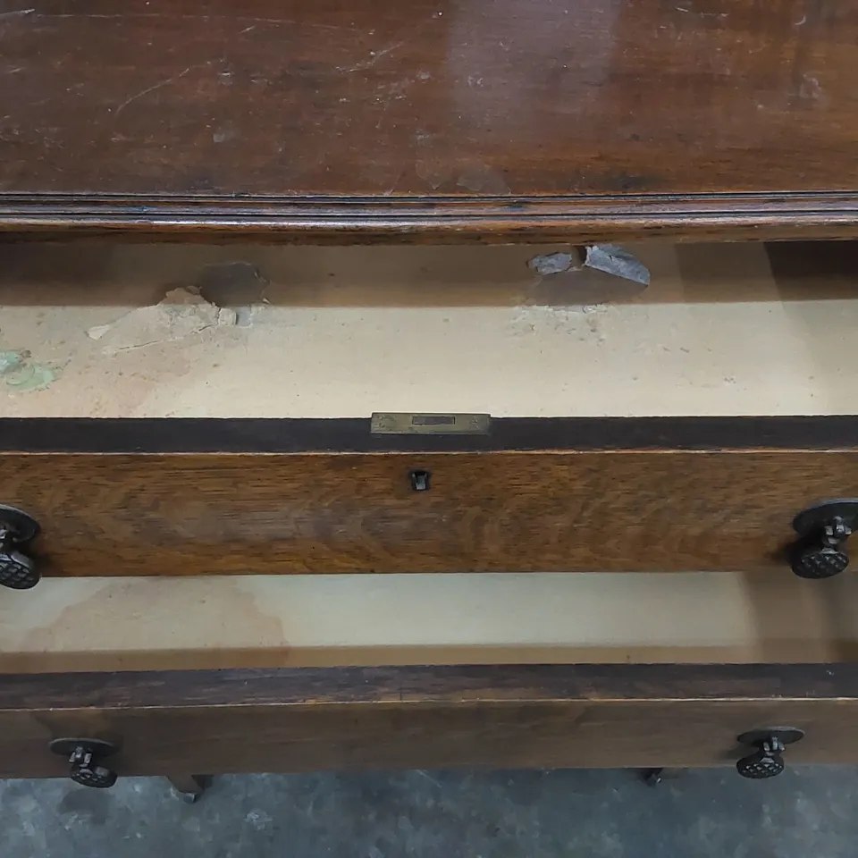ANTIQUE EDWARDIAN STYLE 5-DRAWER CHEST OF DRAWERS 