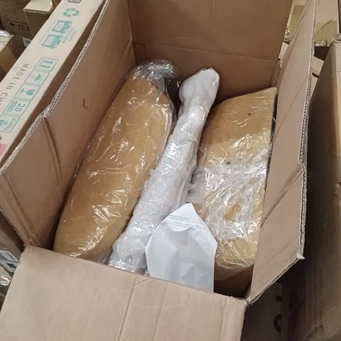 BOXED ARMCHAIR - YELLOW/WOOD LEGS (1 BOX)