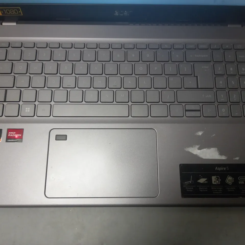 UNBOXED ACER ASPIRE 5 AMD RYZEN 5 5625U 8GB RAM 512GB SSD LAPTOP IN SILVER