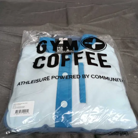GYM + COFFEE SNAP POLAR FLEECE – OASIS BLUE – XL