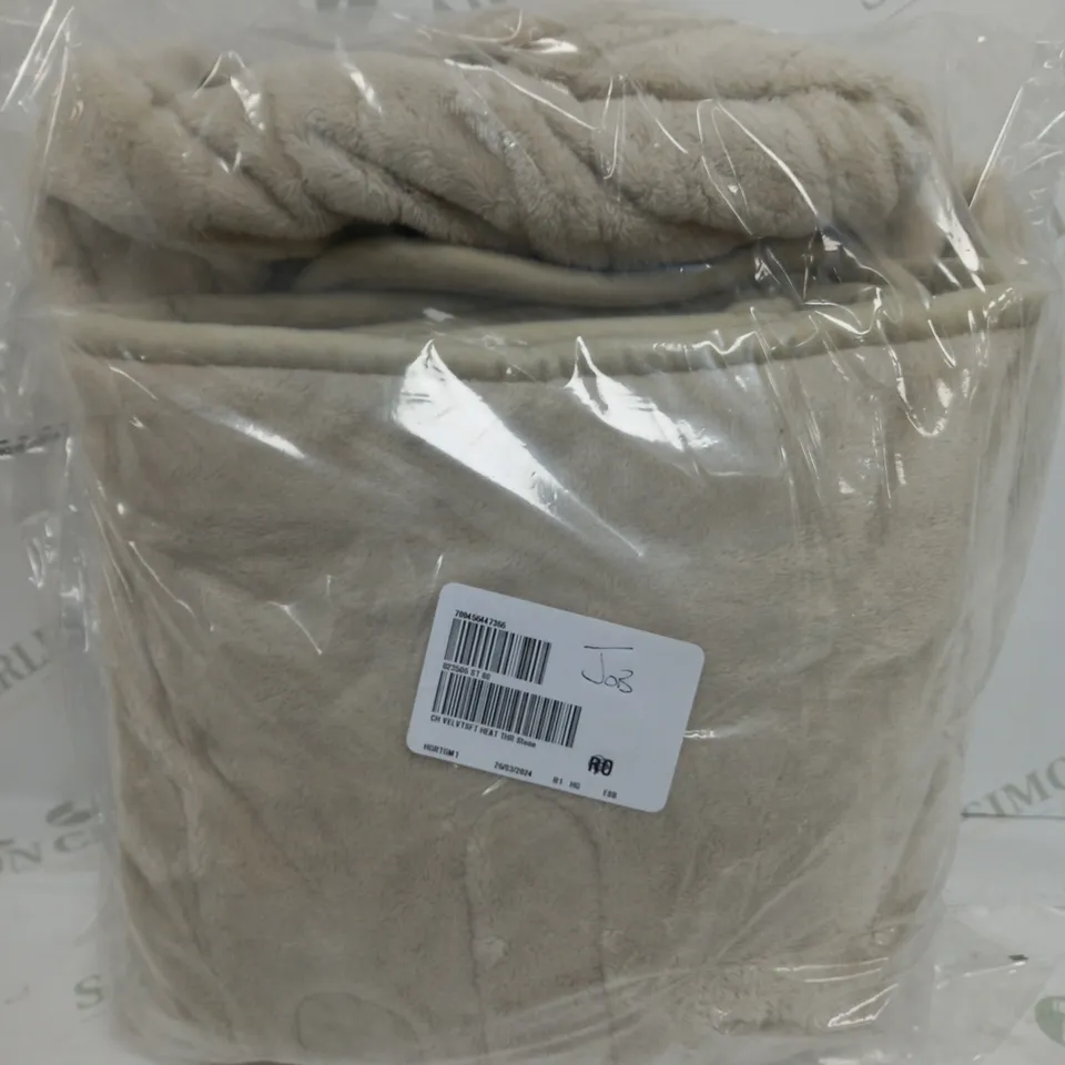 BOXED COZEE HOME VELVETSOFT HEATED THROW IN STONE 