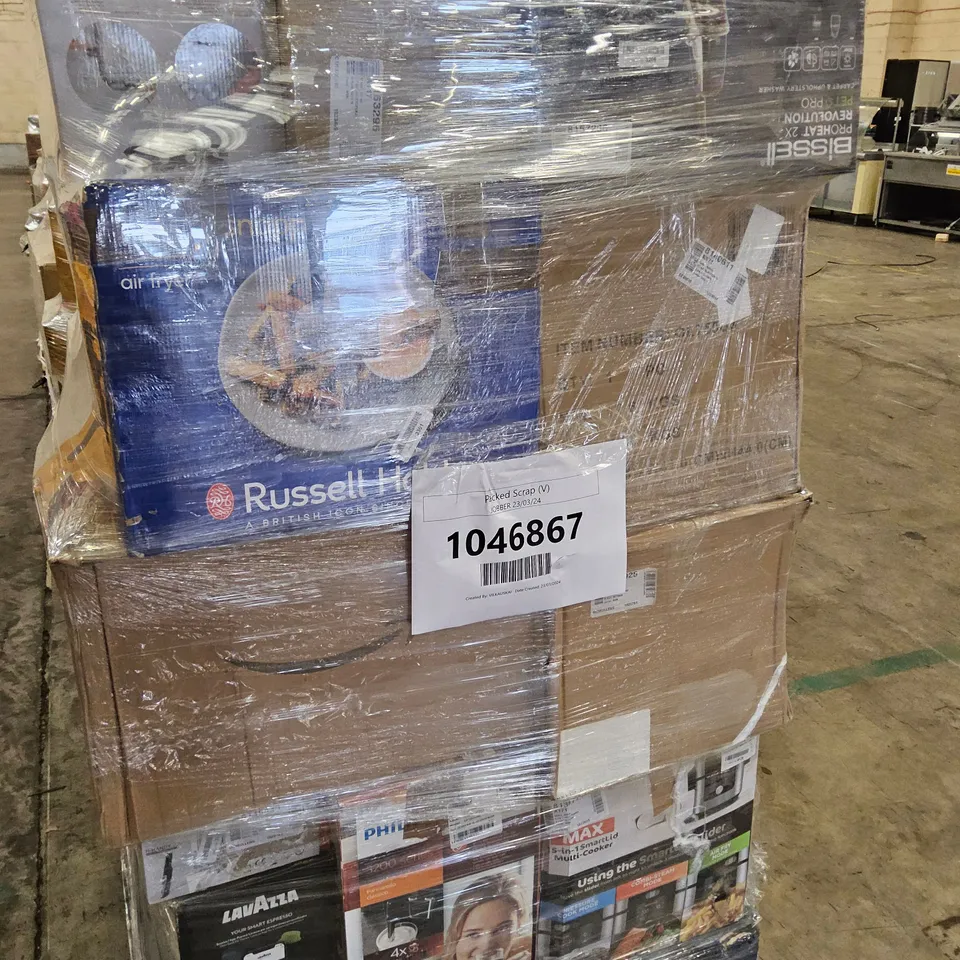 PALLET OF APPROXIMATELY 34 UNPROCESSED RAW RETURN HOUSEHOLD AND ELECTRICAL GOODS TO INCLUDE;