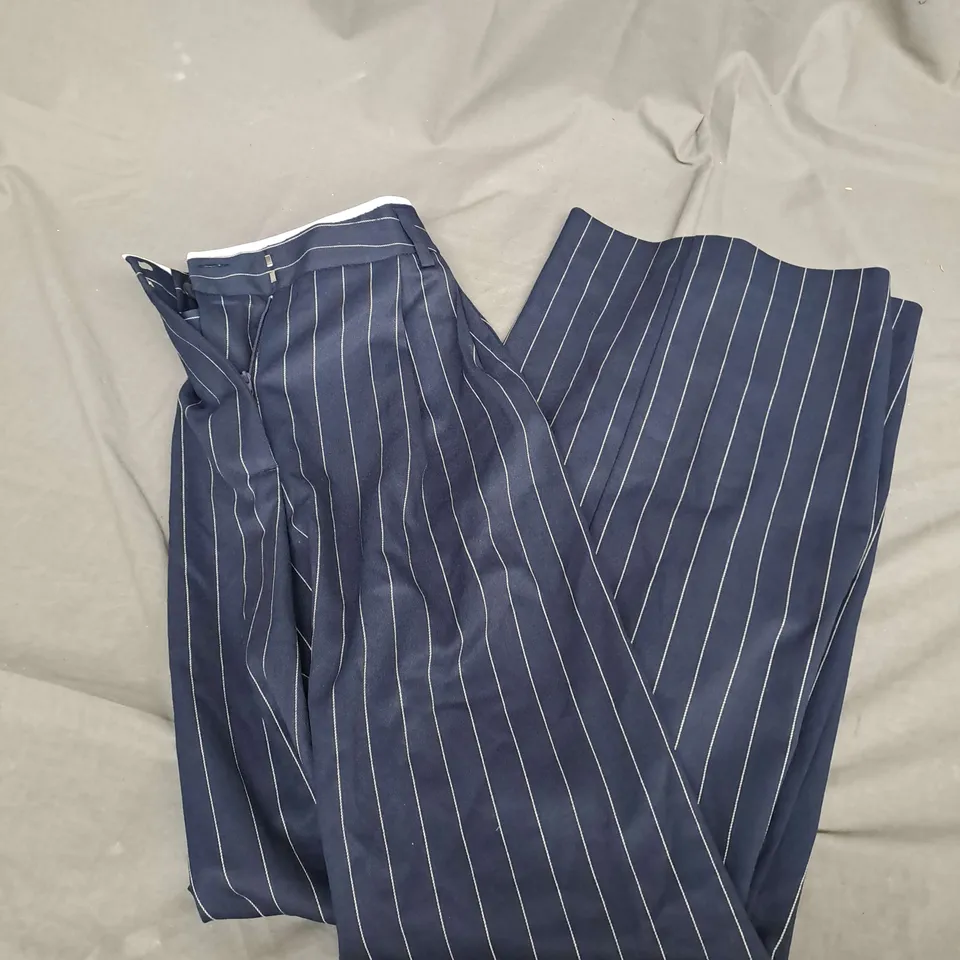 MINT VELVET REGULAR PINSTRIPE TROUSER IN NAVY SIZE M