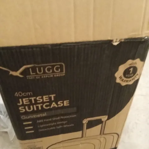 BOXED LUGG 40CM JETSET SUITCASE GUNMETAL