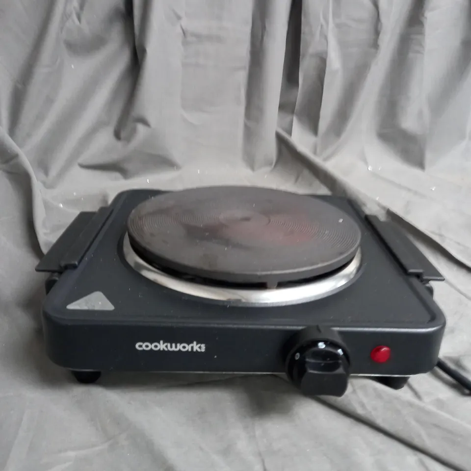 BOXED COOKWORKS BLACK TABLE TOP HOTPLATE 