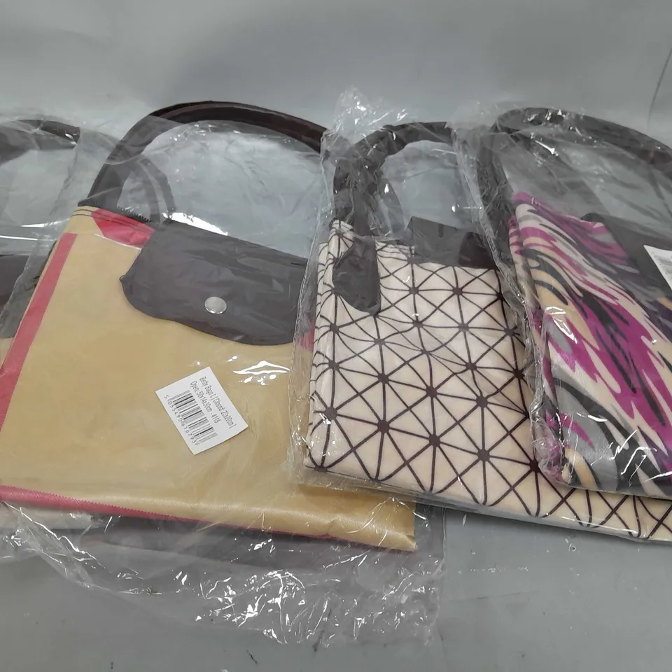 BOX OF 6 HAND BAGS DIFFERENT COLOURS 