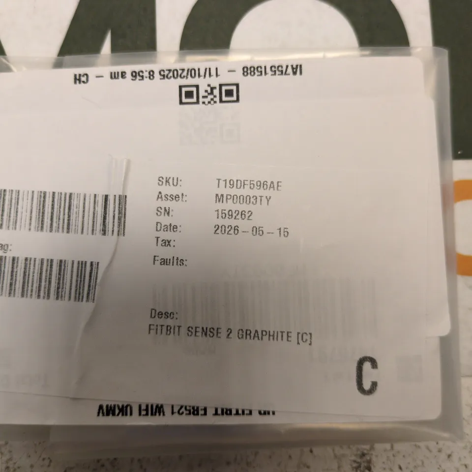 FITBIT SENSE 2 GRAPHITE SMARTWATCH – NO STRAP