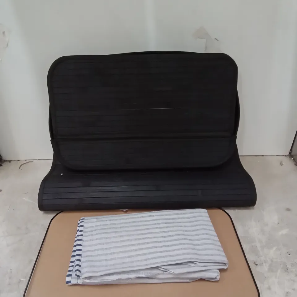 BLACK FOLDING WASHING BASKET WITH INSERT