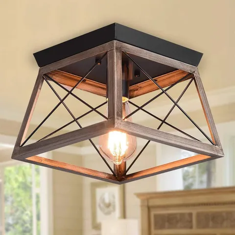 BOXED DEMETRIOUS 1-LIGHT 25CM FLUSH MOUNT