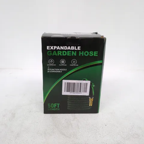 EXPANDABLE GARDEN HOSE – 50FT LENGTH (BOXED) 