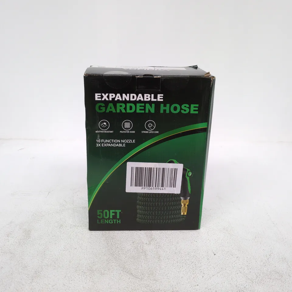 EXPANDABLE GARDEN HOSE – 50FT LENGTH (BOXED)