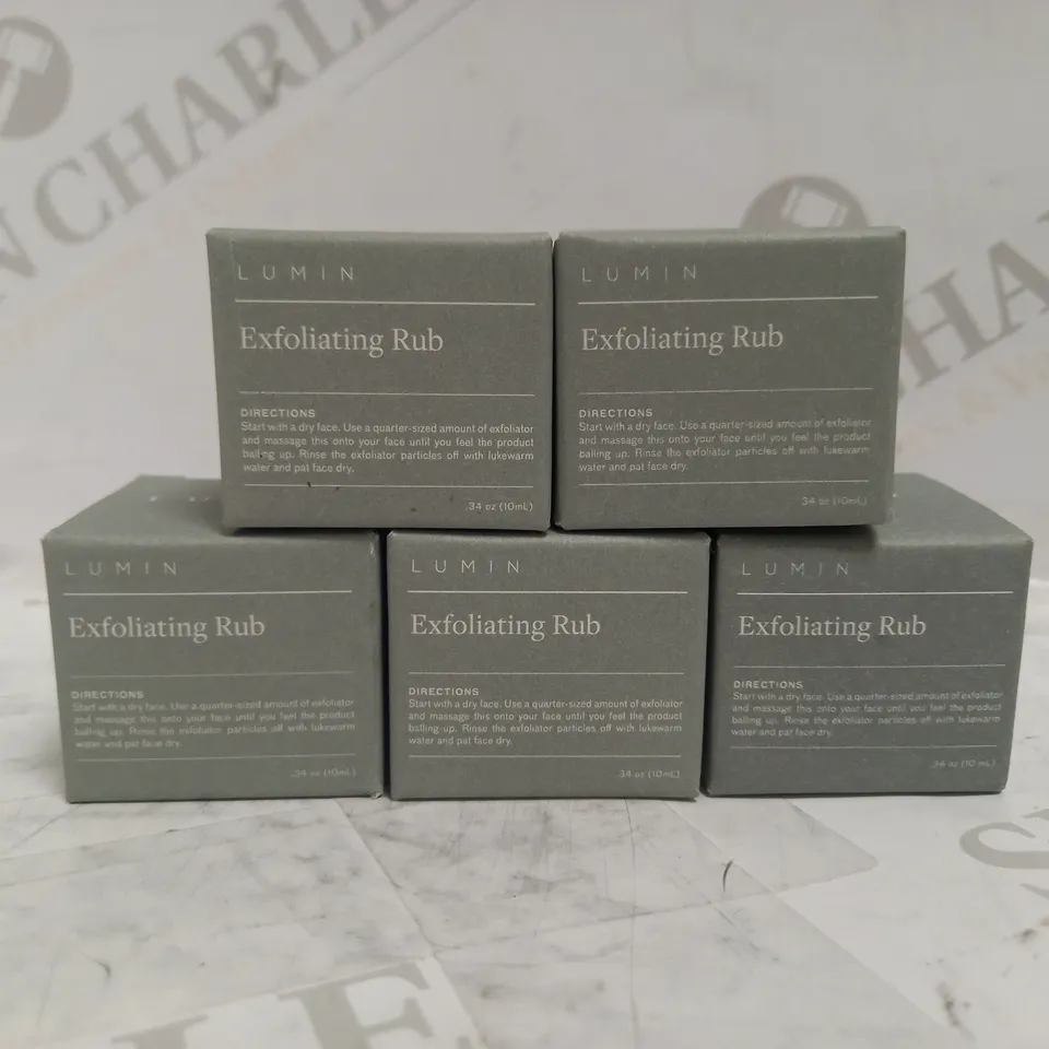 LOT OF 5 LUMIN EXFOLIATING RUB (5 X 10ML(