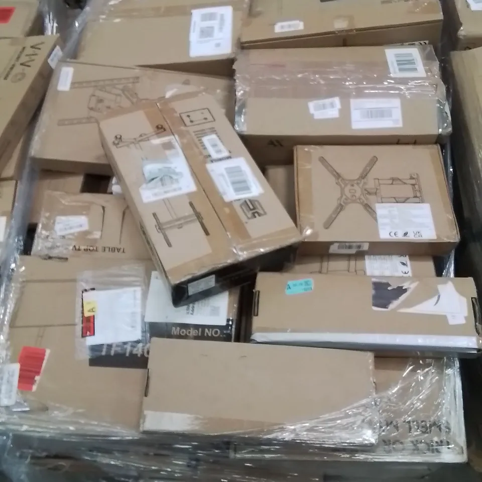 PALLET TO CONTAIN A LARGE QUANTITY OF WALL MOUNTED BRACKETS 