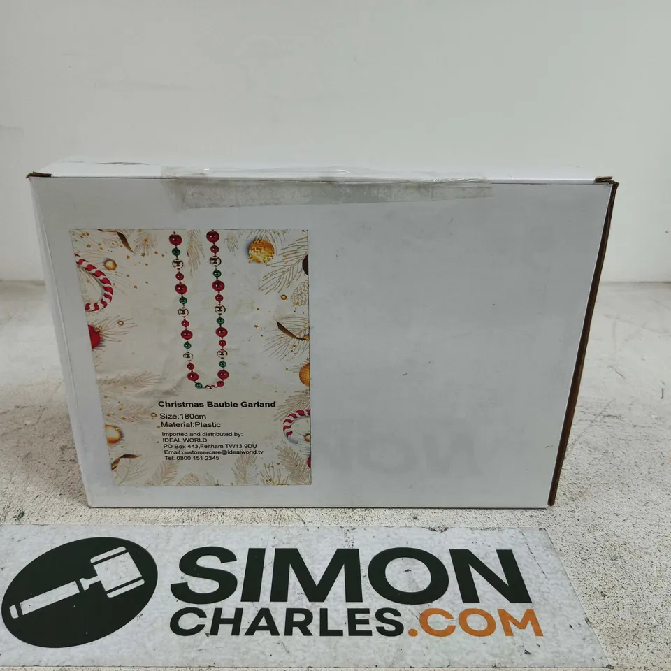 CHRISTMAS BAUBLE GARLAND BOXED 180CM