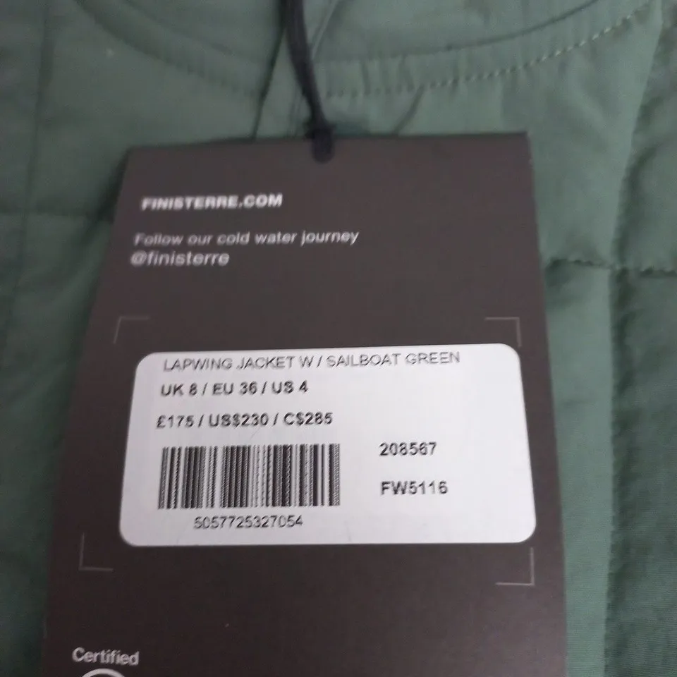 FINISTERRE LAPWING JACKET – SAILBOAT GREEN – UK 8