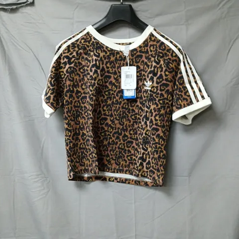 ADIDAS 3 STRIPES TEE LEOPARD PRINT - SIZE UNSPECIFIED