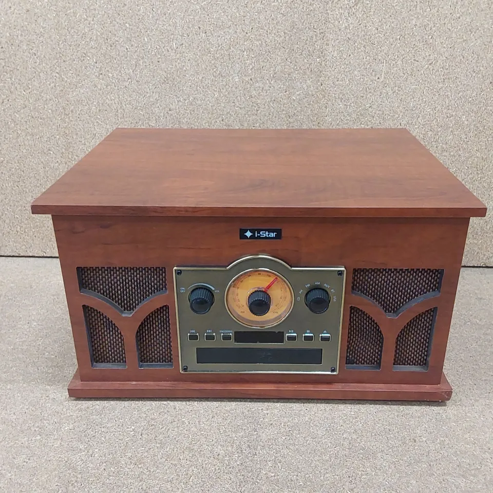 BOXED I-STAR IS-221 5-IN-1 RETRO TURNTABLE 