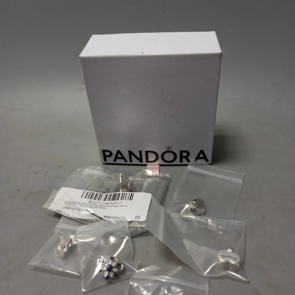 BOXED 6 X PANDORA CHARMS 