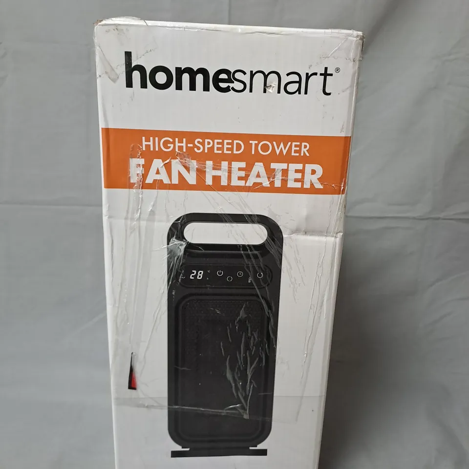 HOMESMART HIGH-SPEED TOWER FAN HEATER - BLACK