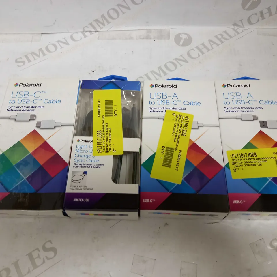 POLAROID USB CHARGE CABLE BUNDLE 4 ITEMS 