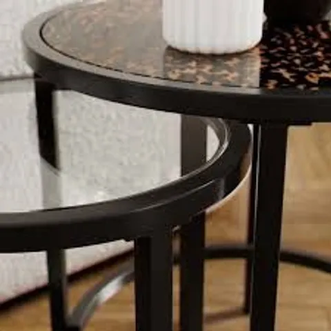 BOXED SOFIA NEST OF TABLES TORTOISESHELL PRINT (1 BOX)