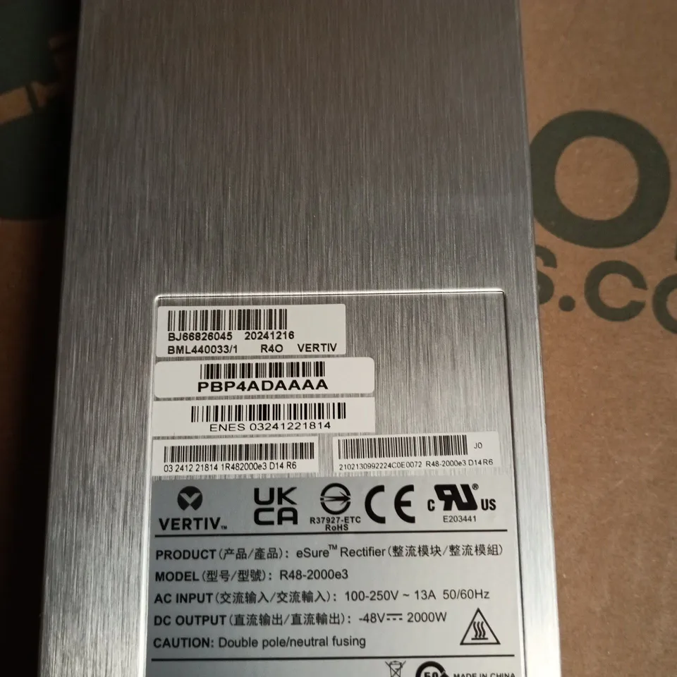 VERTIV ESURE RECTIFIER R48-2000E3