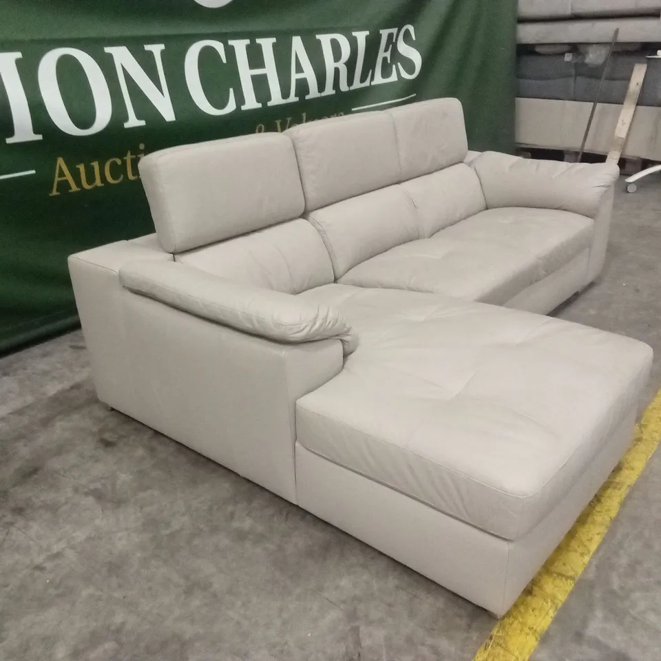 BRADY 100% PREMIUM LEATHER 3 SEATER LEFT-HAND CHAISE SOFA RRP £1399