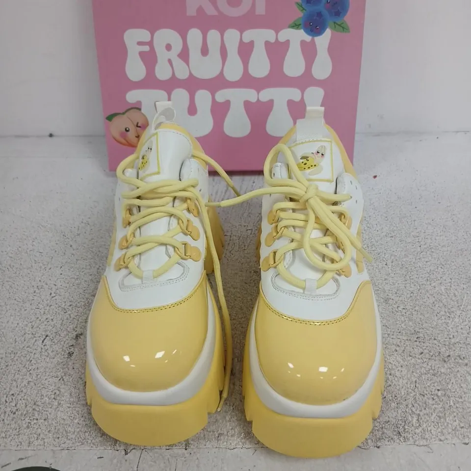BOXED KOU FRUTTI TUTTI BANANA MILKSHAKE TRAINERS - UK 6