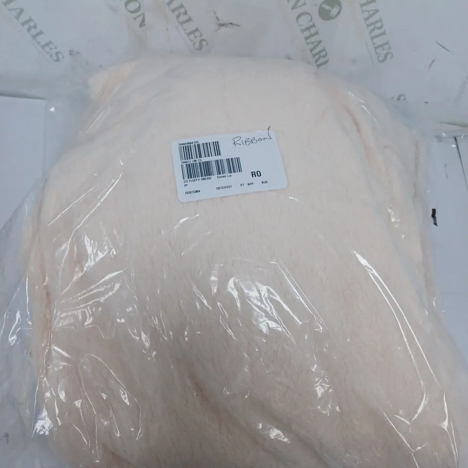 COZEE HOME FLUFFY ONESIE IN CREAM - LARGE