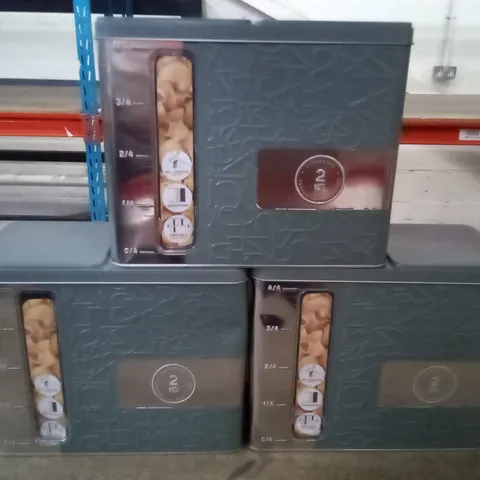 BOX OF 3 2000ML KITCHEN CANISTERS