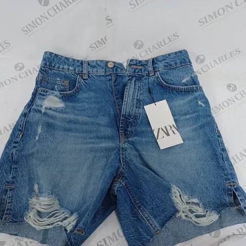 ZARA HIGH RISE SHORT DENIM - EUR 38