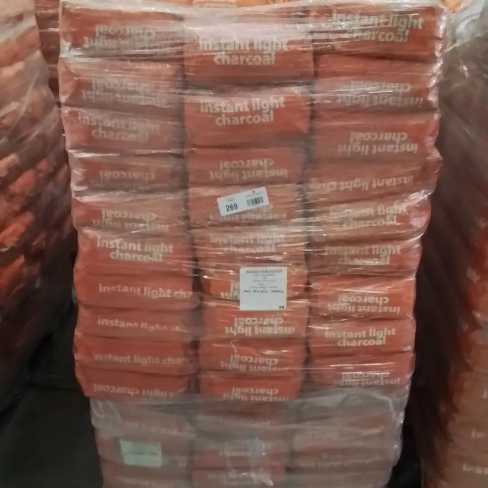 PALLET CONTAINING APPROXIMATELY 100 BRAND NEW 2 PACK INSTANT LIGHT CHARCOAL BAGS