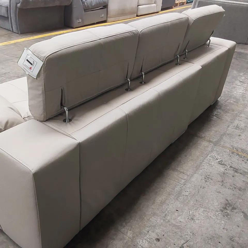BRADY PREMIUM LEATHER 3 SEATER LEFT-HAND CHAISE SOFA RRP £1399