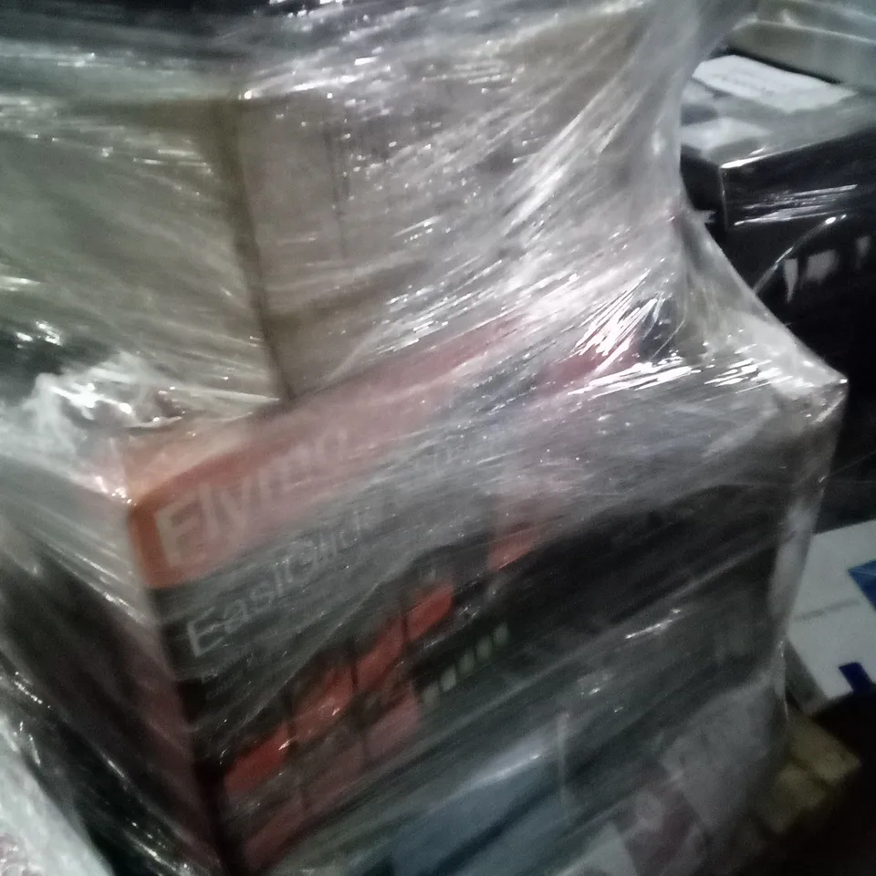 PALLET OF APPROXIMATELY 22 ASSORTED ELECTRICAL ITEMS TO INCLUDE LAWNMOWERS, HEDGE POLES , SURFACE BRUSHES, ETC 