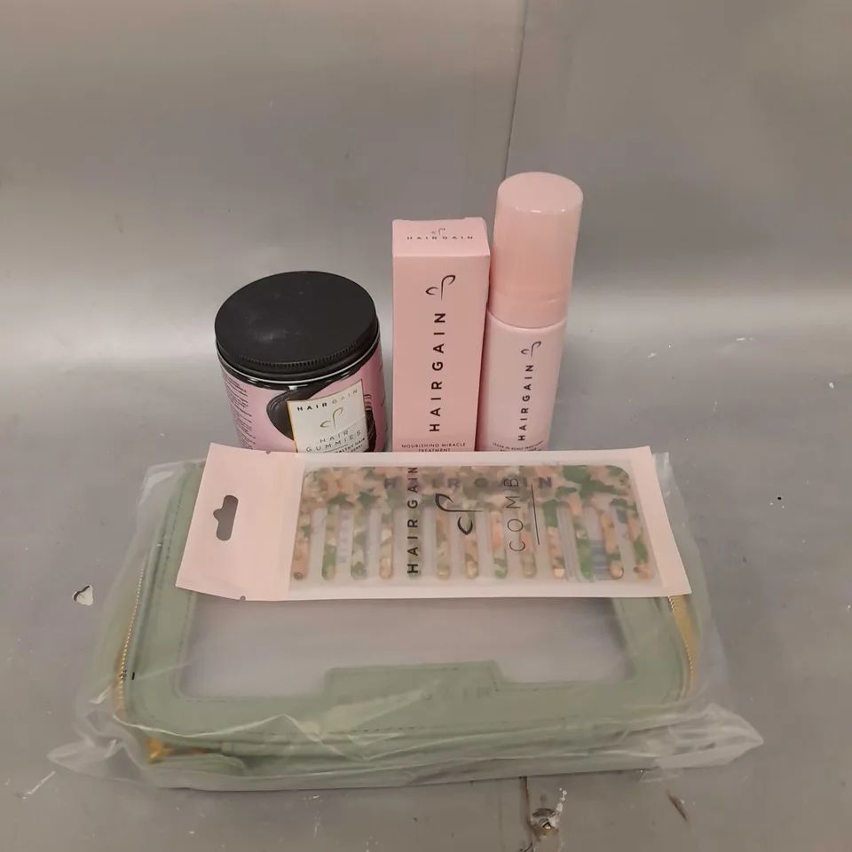 HAIR GAIN HAIR CARE 4 PIECE COLLECTION & BAG