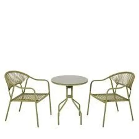 GARDEN STORIES STUDIO 70 WOVEN RATTAN BISTRO SET