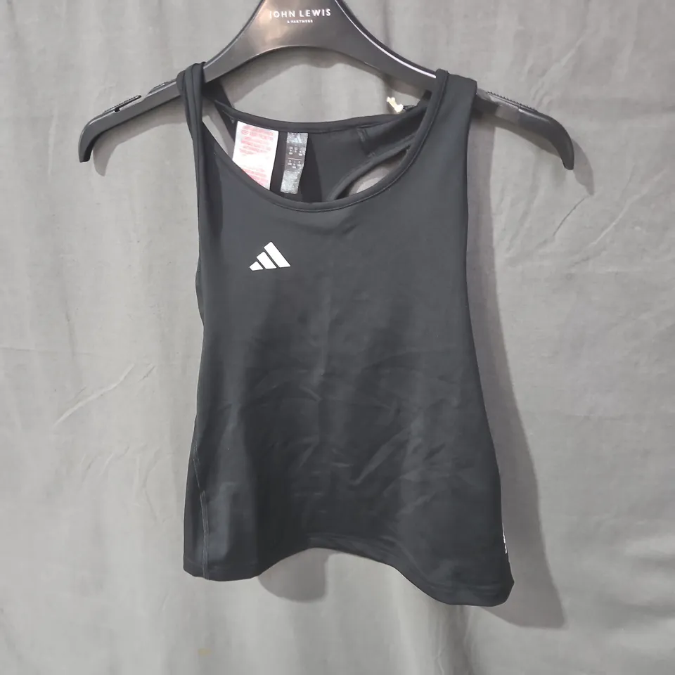 ADIDAS KIDS VEST TOP - BLACK, UK 9-10 (EU 140)