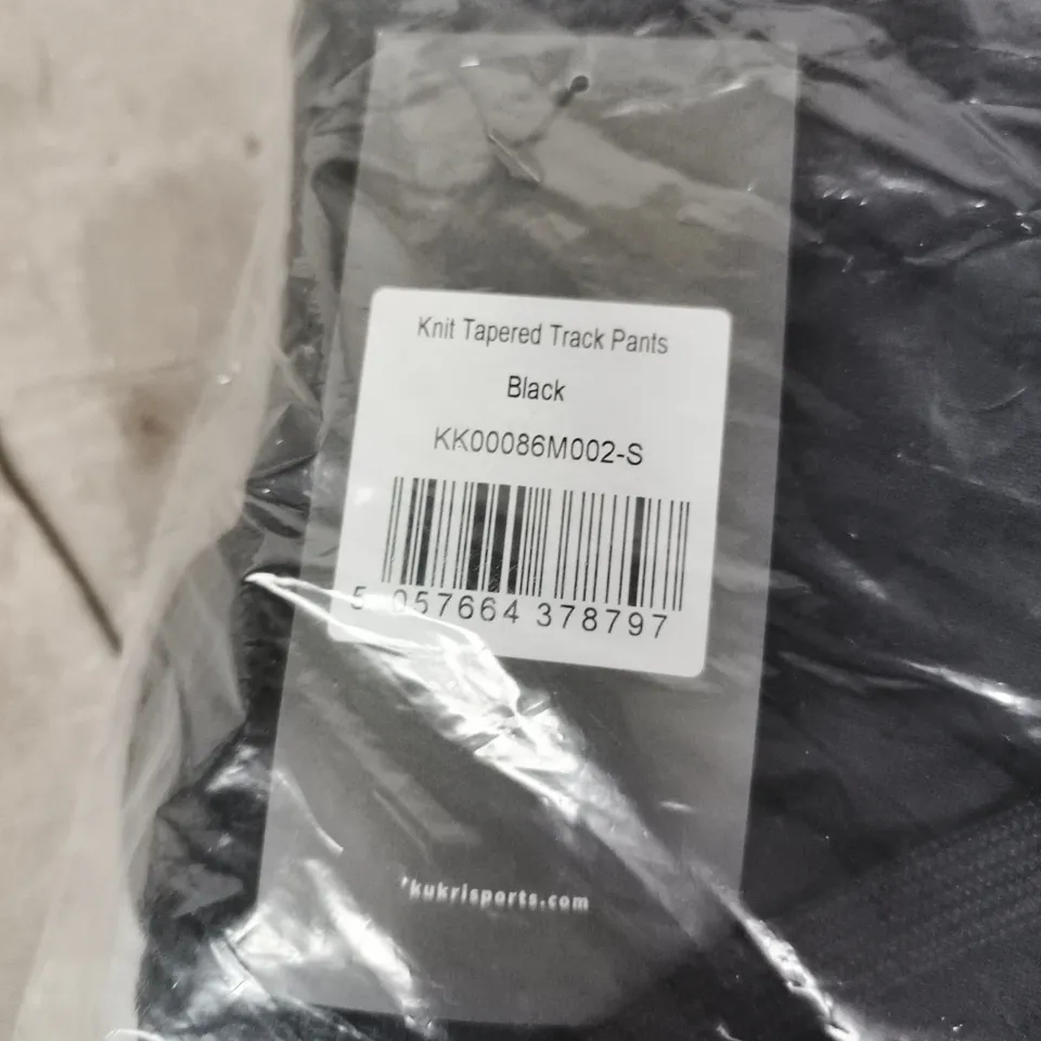 KUKRI KNIT TAPERED TRACK PANTS – BLACK, SIZE S 
